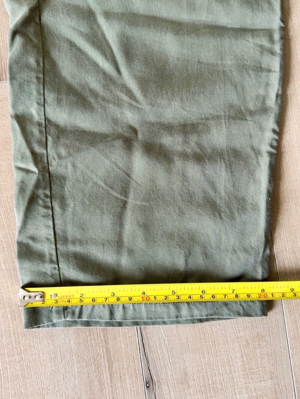 GREEN TWILL DRAWSTRING PANT SIZE M - Picture 8 of 11